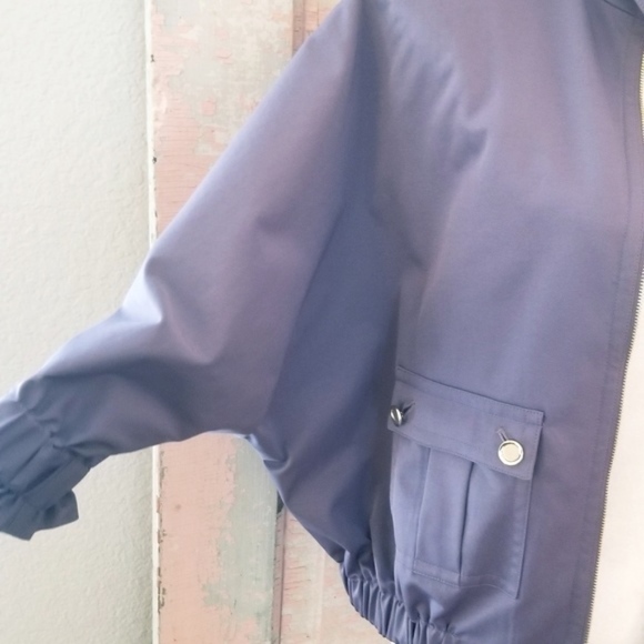Make Offer St. John Moto Jacket Small Purple - Picture 6 of 8
